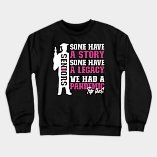 Pandemic Graduation | White And Pink Text Boys Funny Graduation Crewneck Sweatshirt